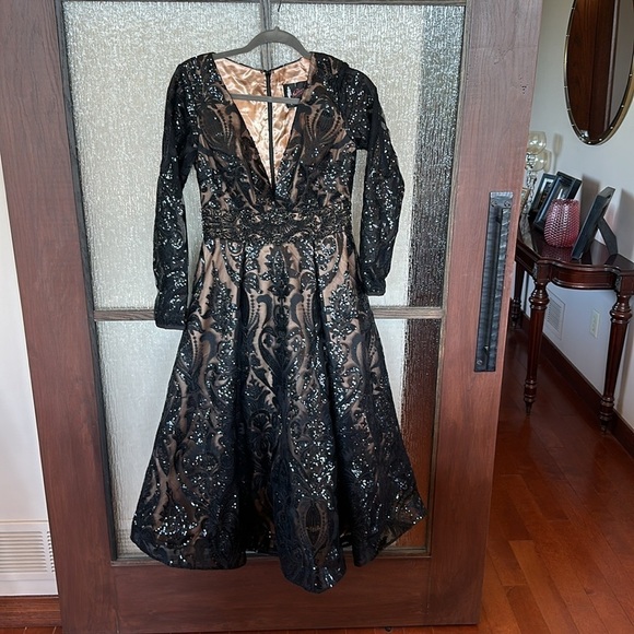 Mac Duggal SEQUIN EMBELLISHED A-LINE COCKTAIL DRESS size 6 New $598 sold out - Picture 5 of 14